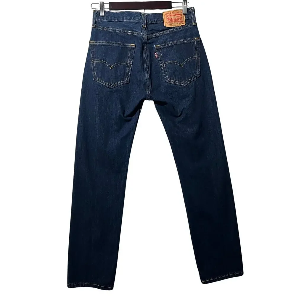 Levi's 505 Relaxed Straight Leg Denim Blue Jeans | Men's Size 30X32